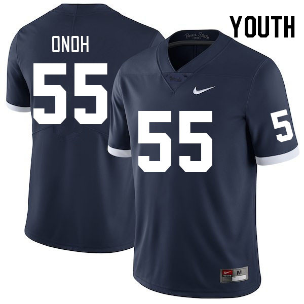 Youth #55 Chimdy Onoh Penn State Nittany Lions College Football Jerseys Stitched Sale-Retro